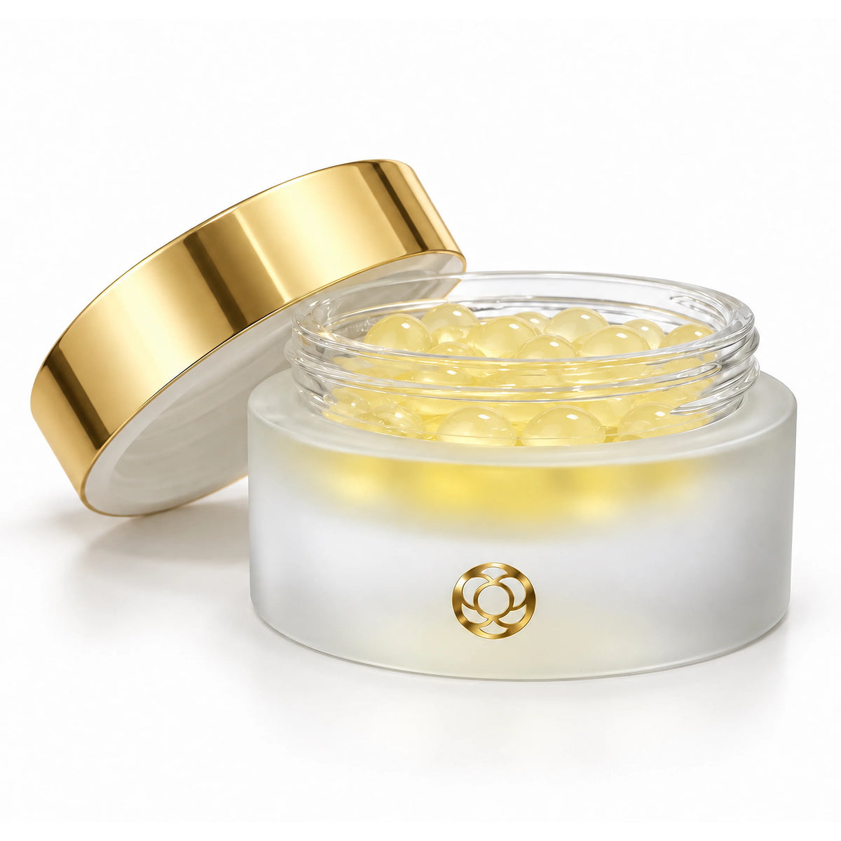 Premium LIFT Jelly Peptide Serum Shots with botanical botox effect in a frosted glass jar, made in Italy.