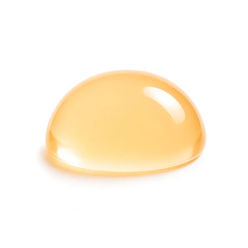 Siero viso iokuro Jelly Peptide Ceramide Serum Shot con Astaxantina e Olio di Buriti. L'immagine mostra una singola goccia semisferica e compatta di siero con texture in gelatina (jelly) di un colore arancione brillante e traslucido, appoggiata su uno sfondo bianco e pulito.