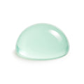 Siero viso iokuro Jelly Peptide Ceramide Serum Shot con Bakuchiol e Camomilla Blu. L'immagine mostra una singola goccia densa, semisferica e cristallina di siero gelatinoso (jelly) di un colore verde acqua/azzurro chiaro e trasparente, posizionata su uno sfondo bianco pulito e luminoso con un leggero riflesso sulla superficie.